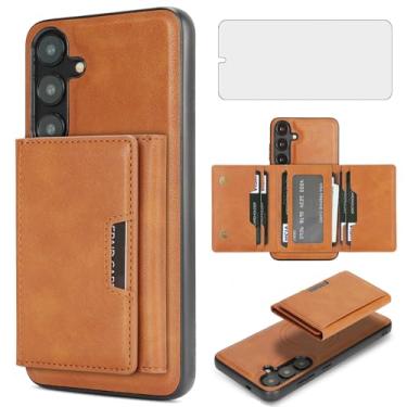 Imagem de Asuwish Capa de telefone para Samsung Galaxy S23 5G carteira magnética destacável com protetor de tela e suporte de cartão de crédito de couro PU slot para celular S 23 23S GS23 G5 SM-S911U 6,1