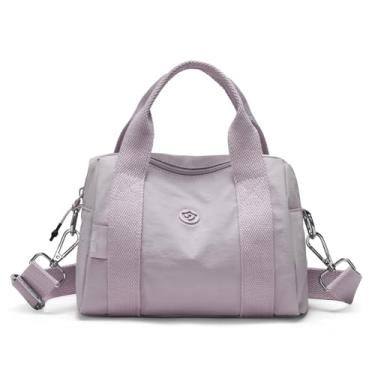 Imagem de kakarin choyx Linda mini bolsa de nylon para mulheres, casual, leve, durável, carteira pequena de 21 cm, Roxo claro, Mini