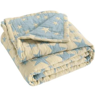 Imagem de Cobertor NTBAY de musselina infantil de 3 camadas, algodão 76x102 cm, 
