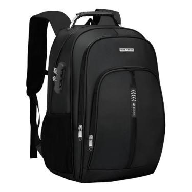 Imagem de Mochila Masculina Feminina Notebook Reforçada Antifurto Cor Preto - AC