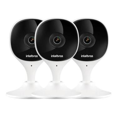 Imagem de Kit 03 Câmeras Wi-fi Intelbras Imx-C Mibo Ip Full Hd Branca