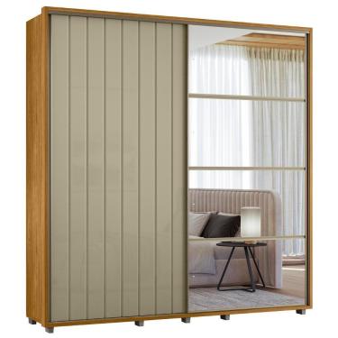 Imagem de Guarda Roupa Casal 230cm Com Espelho Verbena Opala/cumaru Z10 - Mpozenato