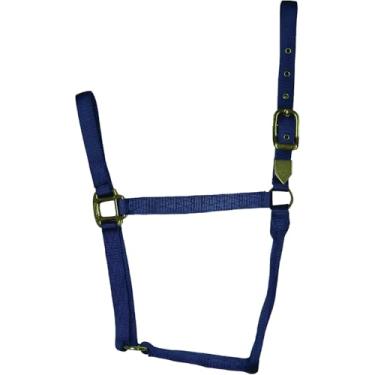 Imagem de Hamilton Cabresto de cavalo de nylon de 2,5 cm, tamanho ano/burro padrão, 136-226 kg, azul marinho