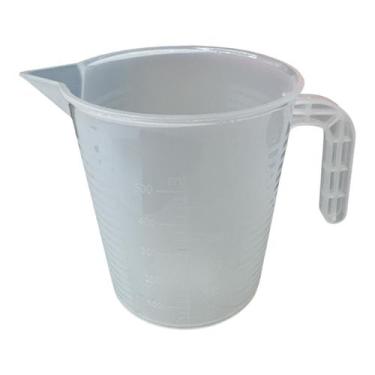 Imagem de Jarra graduada de plástico (pp) com alça 500ml 10x11,5x14cm - SOLRAC