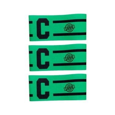 Imagem de Kit 3 Braçadeira Faixa Capitão Brasão Time Digital Fecho tiras autocol