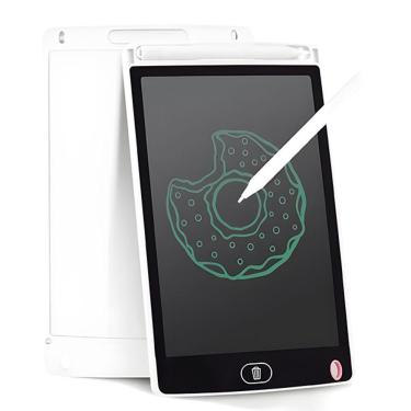 Imagem de Tela De Escrita Lcd 12" Branca Lousa Mágica Escrita Colorida Botão De Apagar Desenhos E Anotações