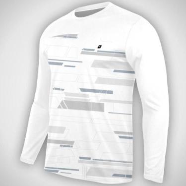 Imagem de Camiseta Masculina Dry Fit UV 50 Manga Longa Conforto Treino e Dia a D