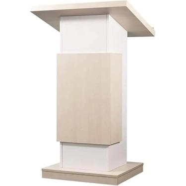 Imagem de Pódio Pódio Suporte De Madeira Suporte De Pódio Com Rodas Púlpitos De Igreja Design De Tampo De Mesa Basculante Púlpitos Púlpitos De Professor De Escola, White