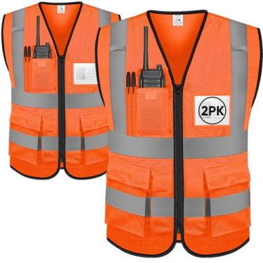Imagem de Colete de segurança TICONN 2PK Orange 3XL Classe II Mesh