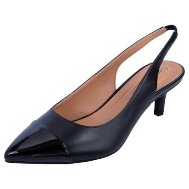 Imagem de Comfort Plus Sapato feminino Kittie com salto médio da Payless, Preto, 41