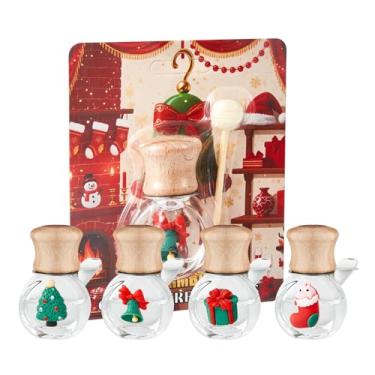 Imagem de Conjunto de difusor de purificador de ar para carro, aromatizador de ar para pendurar para carro, purificadores de carro de longa duração, difusor de óleo essencial, óleo de fragrância de Natal, 4