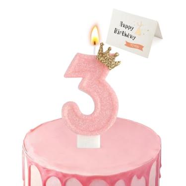 Imagem de Velas com número de aniversário, (número 3)