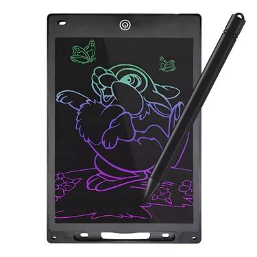 Imagem de Lousa Mágica Digital Lcd Preta De 12" Desenhe E Anote Botão De Apagar Tablet Desenho