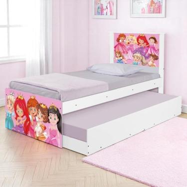 Imagem de Bicama Solteiro Hop Com Cabeceira Princesinhas