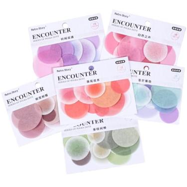 Imagem de Conjunto de 180 peças de adesivos criativos coloridos de bolinhas, pacote com 6 adesivos de fundo decorativos estéticos para álbuns, diários de lixo, artesanato, projetos de bricolage, diários e