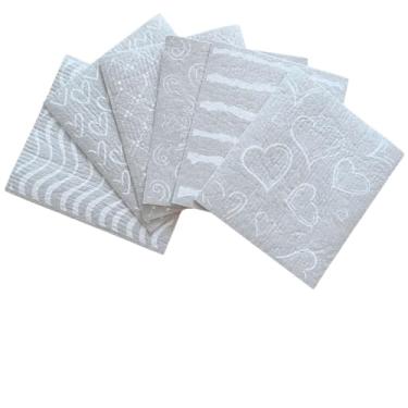 Imagem de QNZLIGHT Pacote com 6 panos de prato de polpa de madeira, altamente absorventes para limpeza de cozinha, reutilizáveis para pratos, bancadas, vidro e aço inoxidável, sem arranhões, sem fiapos