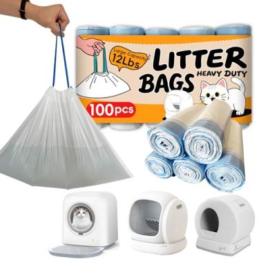 Imagem de Bolsa de areia para gatos adequada para caixa de areia para gatos MW-SC01/MW-SC02/MW-LR01, caixa de areia automática autolimpante, sacos de lixo, sacos de lixo de substituição resistentes de 45,7 cm x