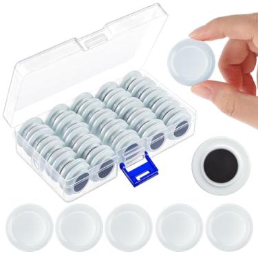 Imagem de Outus 45 peças de ímãs de quadro branco mini ímãs de geladeira placa seca geladeira suprimentos para professores para escritórios domésticos (branco, 3 cm, redondo)
