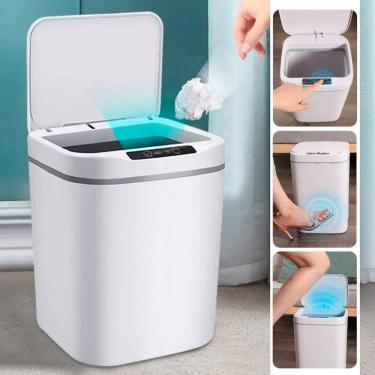 Imagem de Lixeira Automática Recarregável Sensor Inteligente 16L