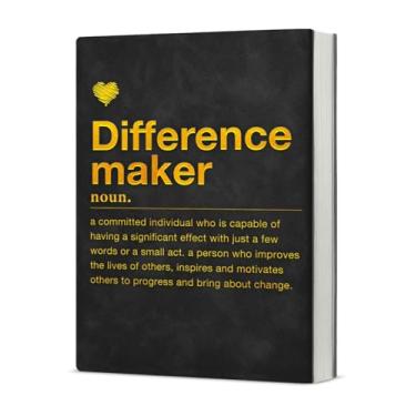 Imagem de KSFFWQIN Caderno Difference Maker, presente de agradecimento para chefe líder colega de trabalho, professor, caderno de escrita com definição de criador de diferenças