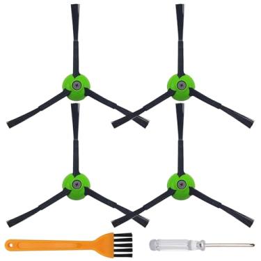 Imagem de Pacote com 4 escovas laterais de substituição compatíveis com iRobot Roomba i & j & e e e séries, pincéis para aspirador de pó robô i1+/i2+/i3+/i4+/i5+/i6+/i7+/i8+/j6+/j7+/j8+/e5/e6