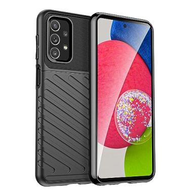 Imagem de IDEWEI Capa para Samsung Galaxy M23. Fibra de carbono refinada, anti-queda, anti-impressões digitais, proteção integral. A capa do telemóvel é compatível com Samsung Galaxy M23