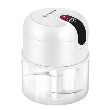Imagem de EASYSPEED Mini cortador de alimentos elétrico, carregamento USB, processador de alimentos portátil e liquidificador, capacidade de 250 ml, com lâminas de aço inoxidável 304 para cebola, alho, carne