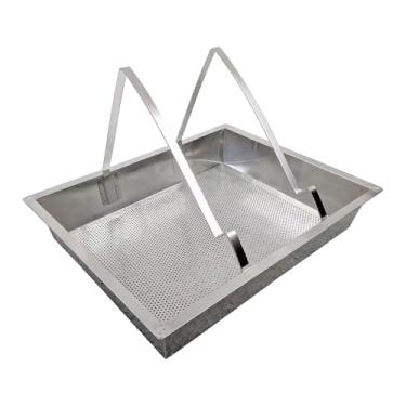 Imagem de WeiLaiKeQi Bandeja de destampagem de favo de mel Equipamento para apicultor Extrator de mel Filtração fina versátil Fácil de usar Prático aço inoxidável