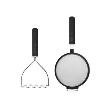 Imagem de Jogo Peneira e Amassador Batatas Cozinha Preto KitchenAid