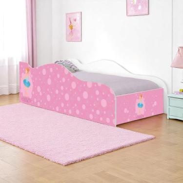 Imagem de Mini Cama Infantil 157,5x72,5cm Com Proteção Lateral Personagens Bailarina K02 - D'rossi