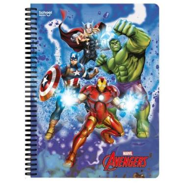 Imagem de Caderno Universitário 1 Matéria 80 Folhas Vingadores - School Basics -