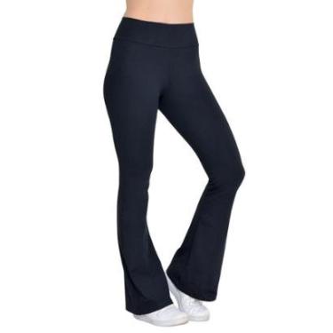 Imagem de Calça Legging Lublanc Flare Bailarina Cós Alto Zero Transparência Feminina-Feminino