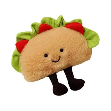 Imagem de Brinquedo De Pelúcia De Hambúrguer Taco Cartoon Fofo De 15cm, Boneco M