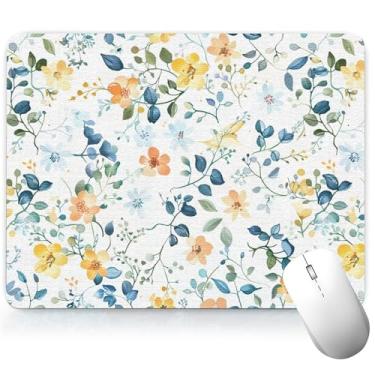 Imagem de Tapete de mesa de flor de couro, mouse pad de arte colorida, teclado de computador, mouse pad para jogos, protetor e capa à prova d'água, capa decorativa de couro PU, tapete de mouse para laptop