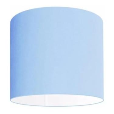 Imagem de Cúpula para Abajur 30x20 Algodão diversas Cores Bocal 3,5cm Nacional (Azul Bebe)