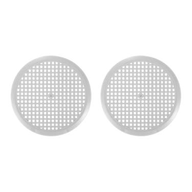 Imagem de PATIKIL Capa de ventilação redonda de 4 polegadas (110 mm), 4 peças de plástico circular Soffit capa de grade de ventilação com orifício de exaustão para banheiro escritório casa cozinha, cinza