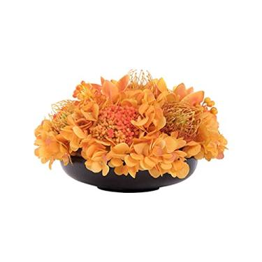 Imagem de Flores artificiais flores falsas bonsai floral falso hortênsia mesa de centro simulação arranjo de flores sala de estar hotel banheiro