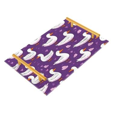 Imagem de Wassud Bandeja de banheiro Ducks Bandejas de acrílico para perfume, alça de maquiagem, cômoda, quarto, cozinha, mesa, 30 x 20 cm