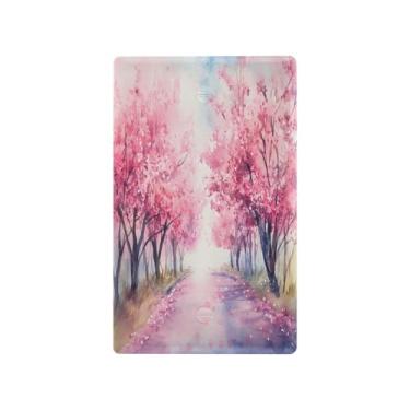 Imagem de CEBUGI Placa de cobertura para interruptor de luz, árvores de cerejeira, frente e verso, capa de placa de parede inquebrável, tamanho padrão 11 x 6 cm