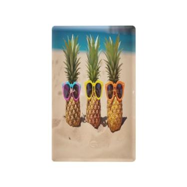 Imagem de Wassud Placa de proteção para interruptor de luz de abacaxi, capa de tomada de interruptor único, placa de parede, decoração de casa, sala de estar, quarto, decoração