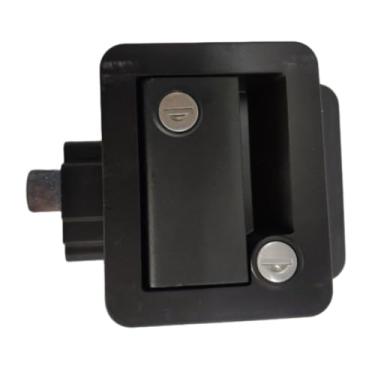 Imagem de Riloer Fechadura de porta de entrada, fechadura de porta de entrada com chave, universal para trailers de viagem, preto