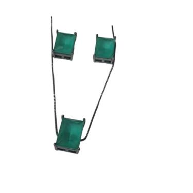 Imagem de Conjunto de Quartzo Verde em Ródio, Pedras Naturais, Acabamento Banhado