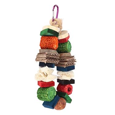 Imagem de aqxreight Papagaio Espiga de Milho Brinquedo Alívio do Tédio Colorido Papagaio Mascar Brinquedo Ninho de Pássaro Pendurado para Coelho Hamster para Cores Aumento de Alimentos Espigas de Pássaro