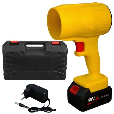 Imagem de Soprador Ar Turbo Limpeza Folhas Sujeira Poeira Churrasqueira Seca Carro Jardim Sopra Eletrico Recarregavel Sem Fio