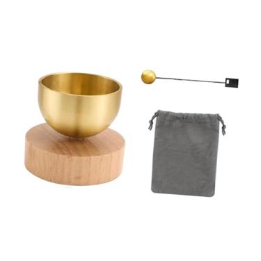 Imagem de Dynwave Mini tigela tibetana de canto, instrumento de percussão portátil, presente espiritual único, em latão, ideal para relaxamento e ioga.
