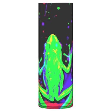 Imagem de JUZIHAI Vaso de sapo neon para flores, 9,9 cm x 30 cm, cilindro de plástico, moderno, vaso de flores para centro de mesa de casamento, decoração de casa