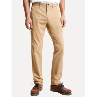 Imagem de Calça Tommy Hilfiger Masculina de Sarja Brooklyn Cáqui Claro, 42