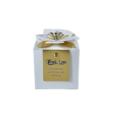 Imagem de GTIANHE-TAN Pequenas caixas de presente para lembrancinhas de festa, pacote a granel, embalagem versátil (branco, 20 peças_6,5 x 6,5 cm)