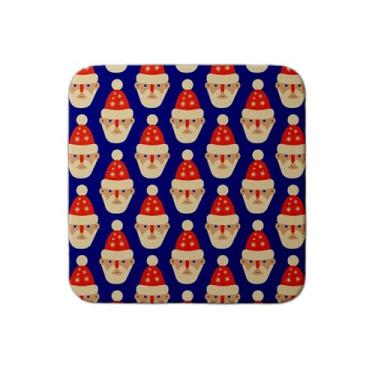 Imagem de Ladrilho Decorativo Cerâmico Natalino com Estampa Retro e Papai Noel