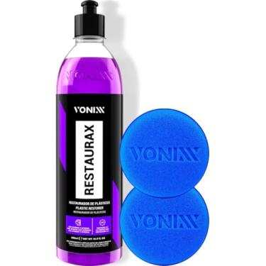 Imagem de Restaurador de Plasticos e Borrachas Restaurax 500 Ml+ 2 Aplicadores Vonixx